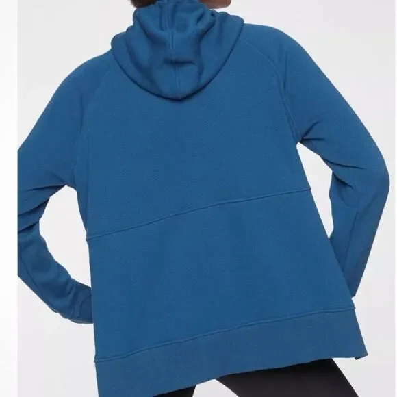Athleta Women's Blue Fleece Lined Hoodie Sweatshirt Size S - Picture 2 of 10